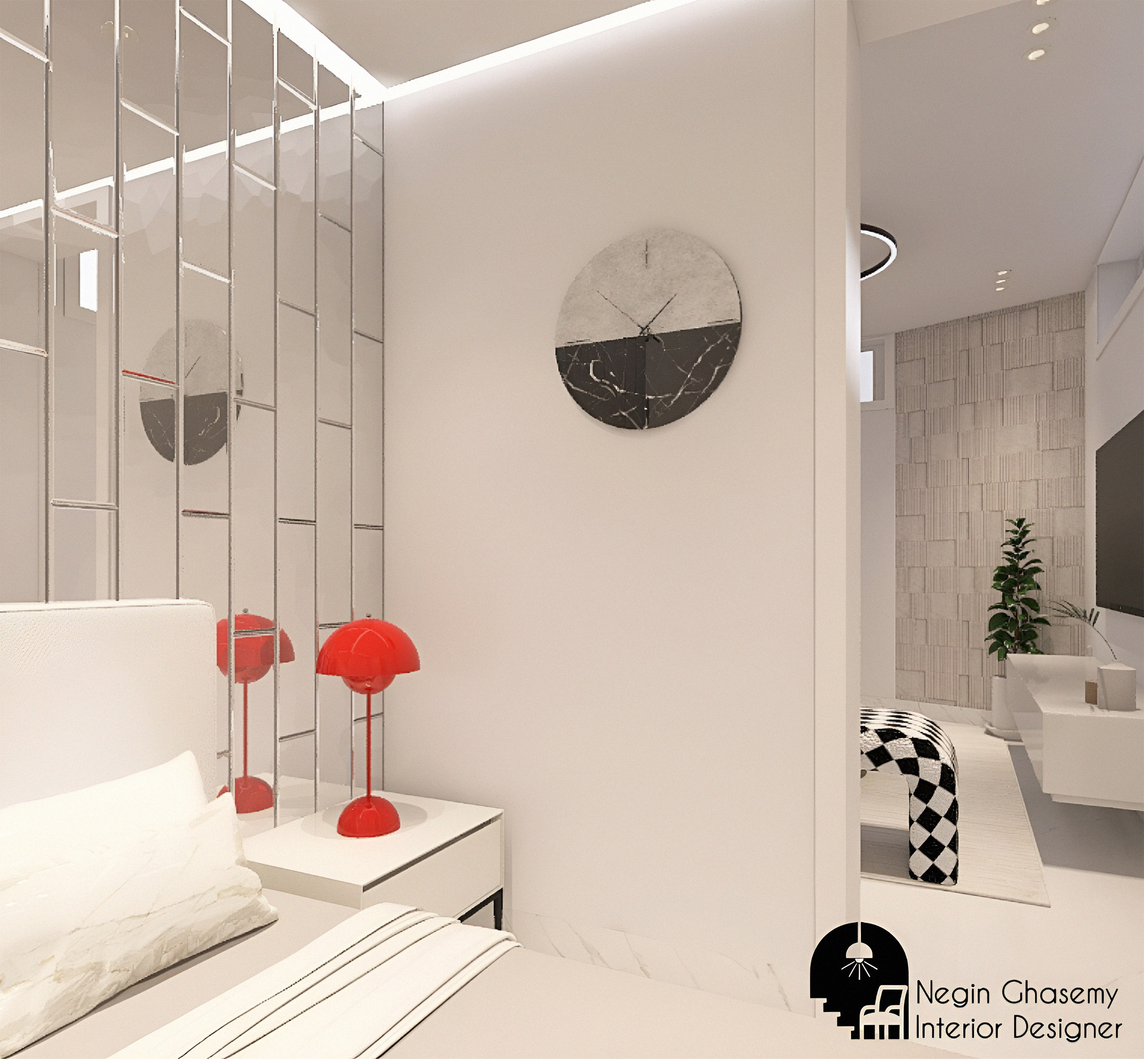 طراحی داخلی سبک مینیمال نگین قاسمی، سایت دیزاینر شو