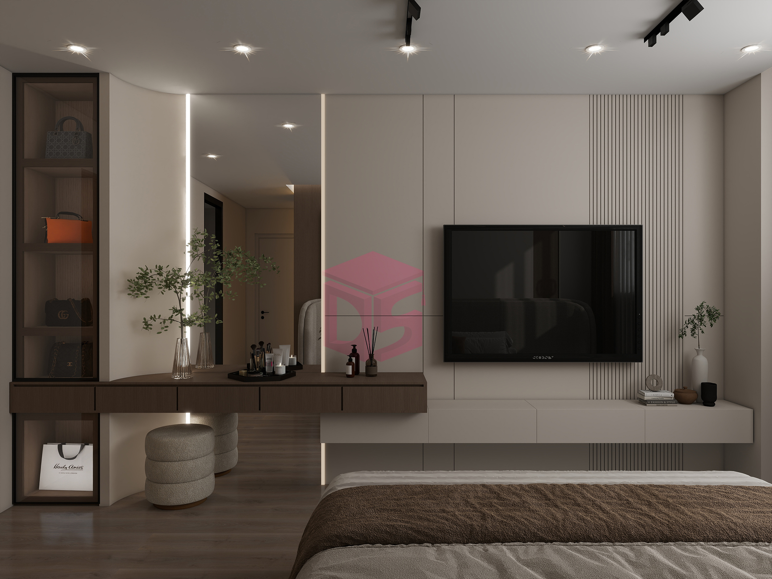 طراحی اتاق خواب مدرن فهیمه مداین سایت دیزاینر شو